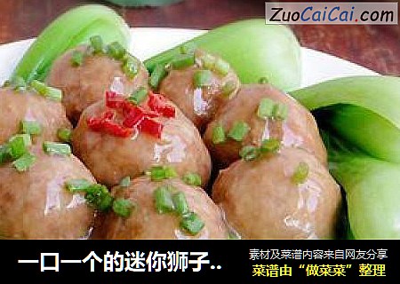 一口一个的迷你狮子头-----浇汁小肉丸