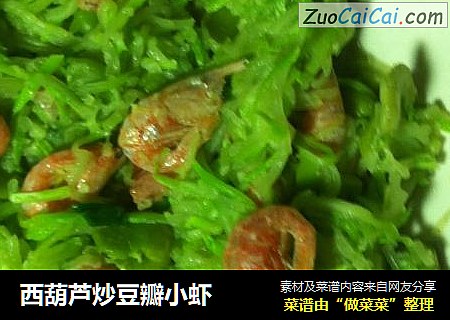 西葫芦炒豆瓣小虾