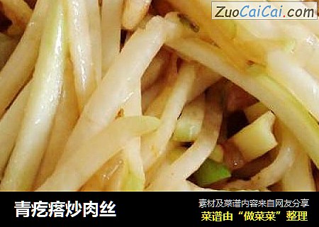 青疙瘩炒肉丝