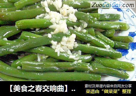 【美食之春交响曲】春之风韵——教你烹饪嫩绿多汁《蒜蓉四季豆》