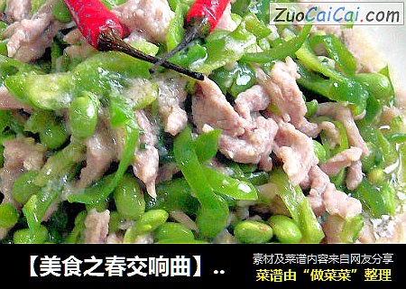 【美食之春交响曲】——绿意献鲜《青椒毛豆炒肉丝》