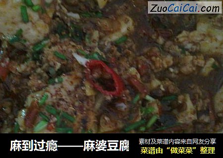 麻到过瘾——麻婆豆腐