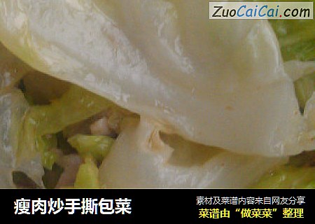 瘦肉炒手撕包菜