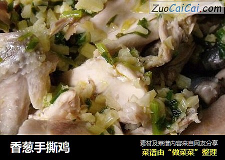 香葱手撕鸡