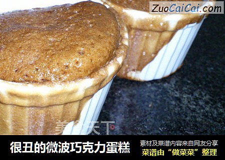 很丑的微波巧克力蛋糕