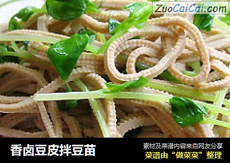 香卤豆皮拌豆苗