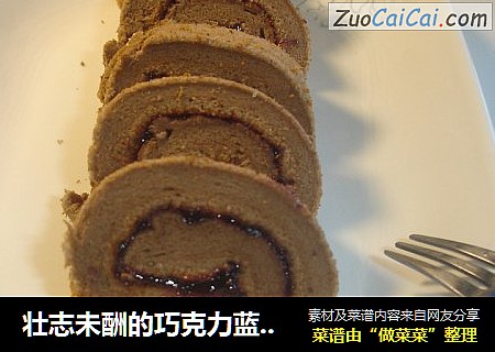 壮志未酬的巧克力蓝莓蛋糕卷