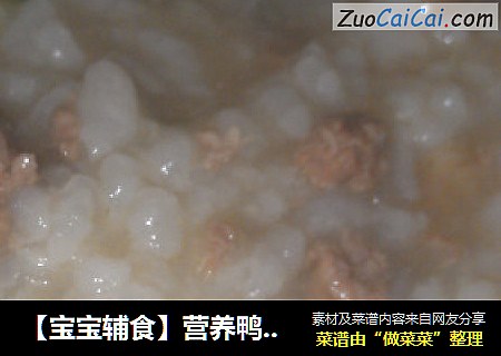 【宝宝辅食】营养鸭肉粥