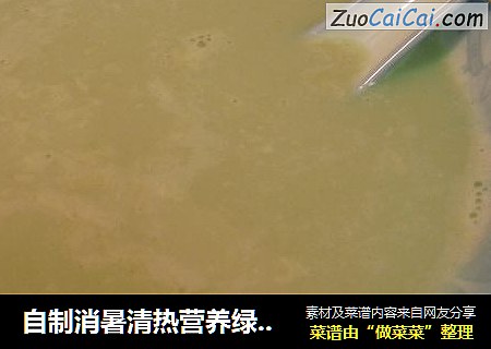 自制消暑清热营养绿豆浆