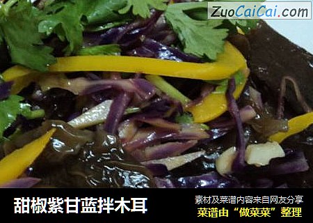甜椒紫甘蓝拌木耳