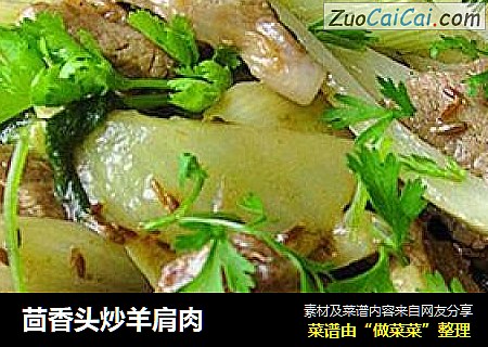 茴香头炒羊肩肉