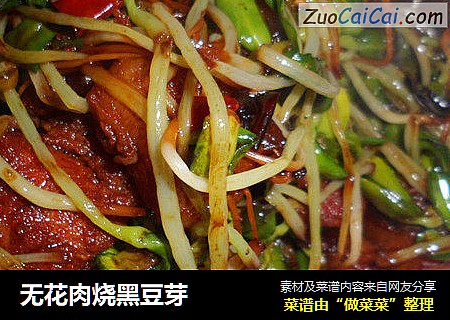 无花肉烧黑豆芽