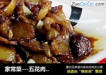 家常菜---五花肉烧茄子