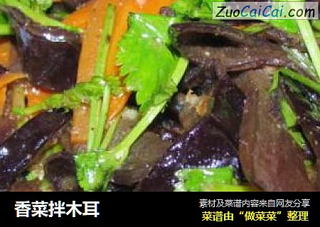 香菜拌木耳