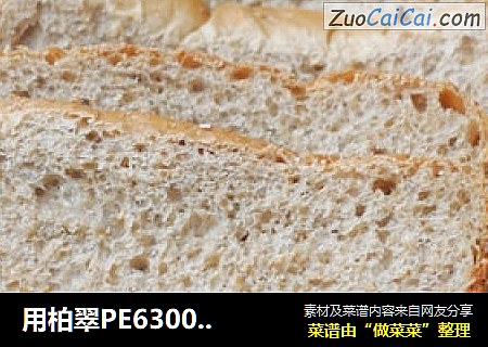 用柏翠PE6300UG面包机做----【全麦土司】