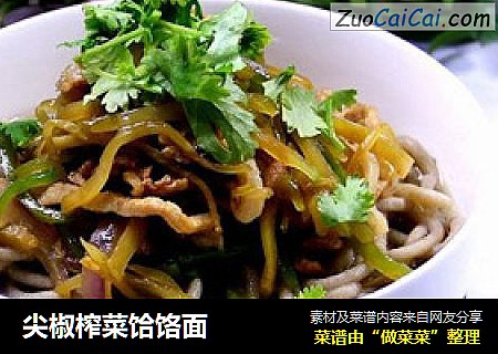 尖椒榨菜饸饹面