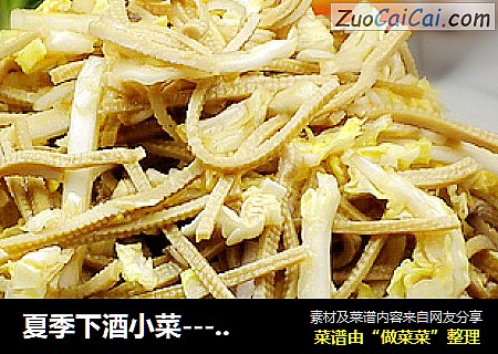 夏季下酒小菜---凉拌白菜豆腐丝