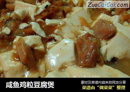 咸鱼鸡粒豆腐煲