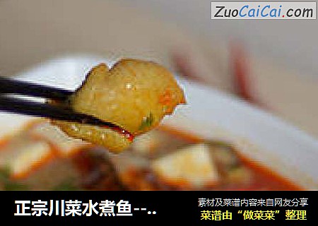 正宗川菜水煮鱼----九步详解姨婆婆的正宗川菜水煮鱼