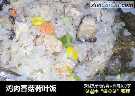 鸡肉香菇荷叶饭