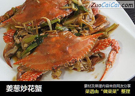 姜葱炒花蟹