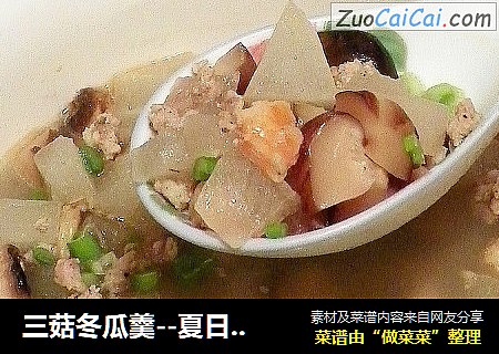 三菇冬瓜羹--夏日靓汤