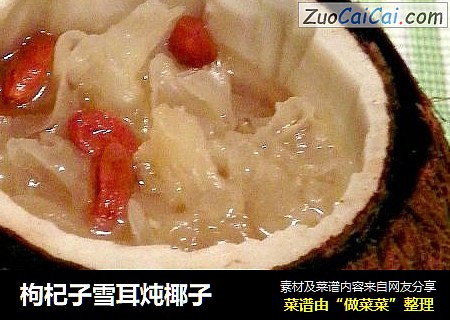 枸杞子雪耳炖椰子