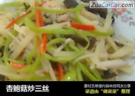 杏鲍菇炒三丝