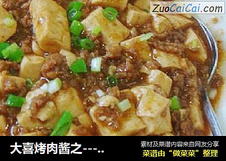 大喜烤肉酱之---肉末酱烧豆付