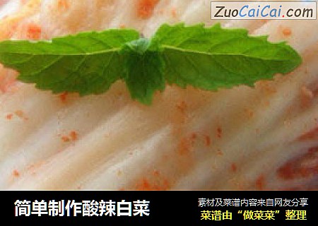 简单制作酸辣白菜
