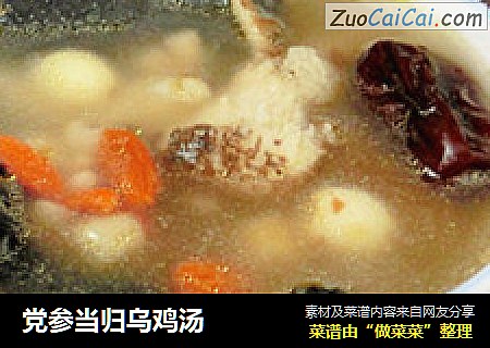 党参当归乌鸡汤