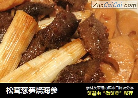 松茸葱笋烧海参