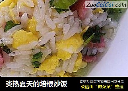 炎热夏天的培根炒饭