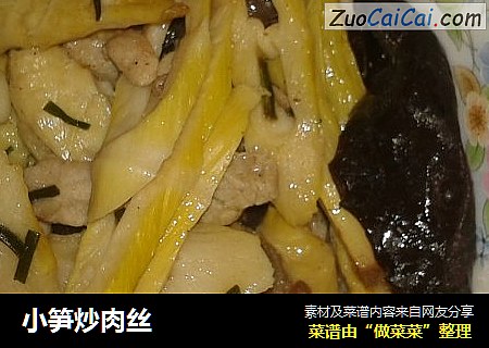 小笋炒肉丝