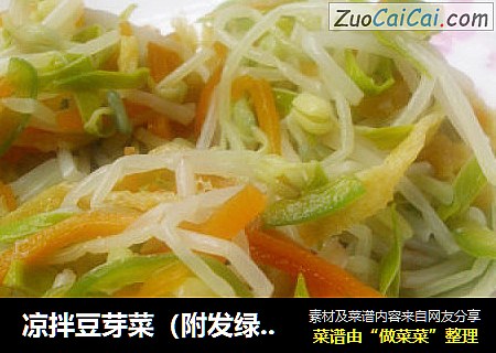凉拌豆芽菜（附发绿豆芽过程）