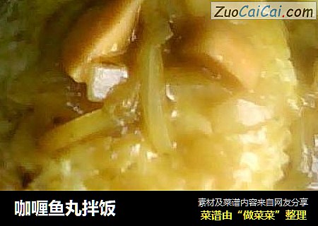 咖喱鱼丸拌饭