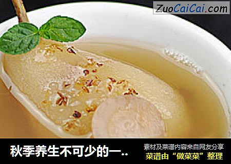 秋季养生不可少的一碗滋补润肺汤——王氏熟梨