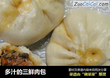 多汁的三鲜肉包