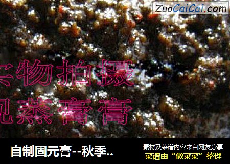 自制固元膏--秋季润燥型