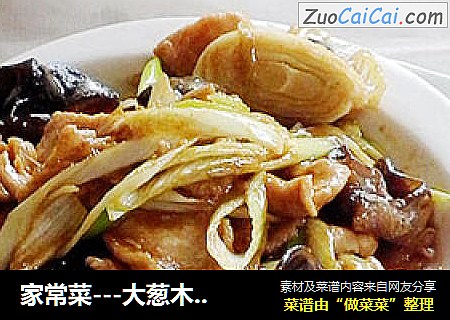 家常菜---大葱木耳炒肉片