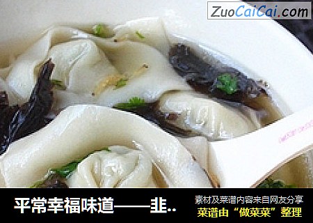 平常幸福味道——韭菜鲜肉馄饨