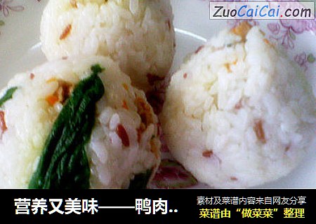 营养又美味——鸭肉蔬菜饭团