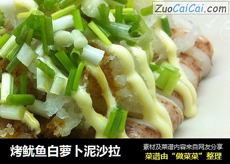 烤鱿鱼白萝卜泥沙拉