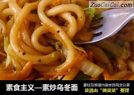 素食主义—素炒乌冬面