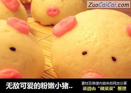 无敌可爱的粉嫩小猪豆沙包