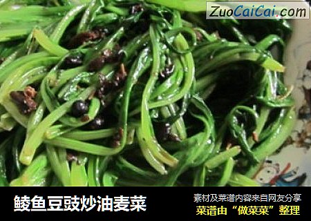 鲮鱼豆豉炒油麦菜