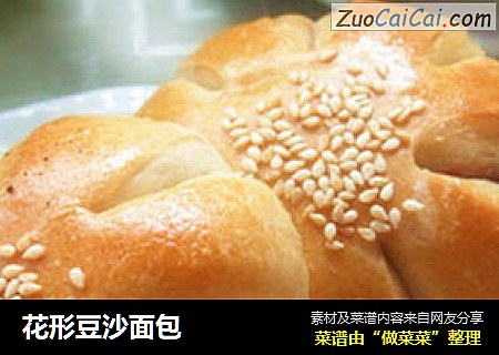 花形豆沙面包