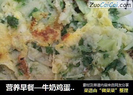 营养早餐—牛奶鸡蛋糊塌子