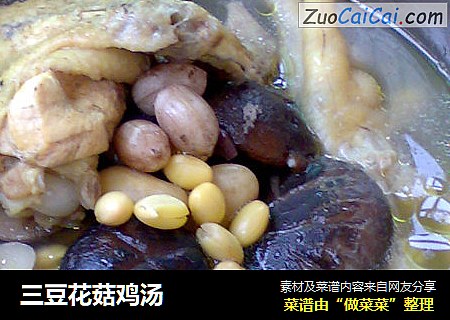 三豆花菇鸡汤