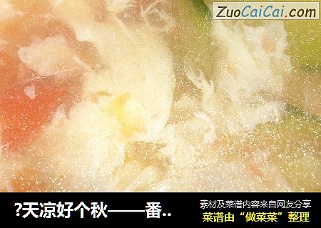 ?天凉好个秋——番茄蛋花汤?